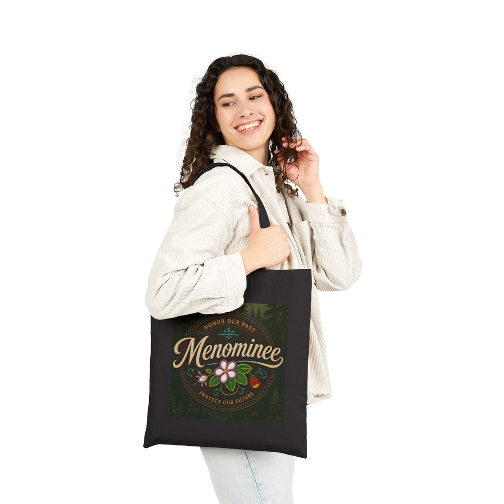 Menominee Floral Tote Bag — Canvas Market Bag