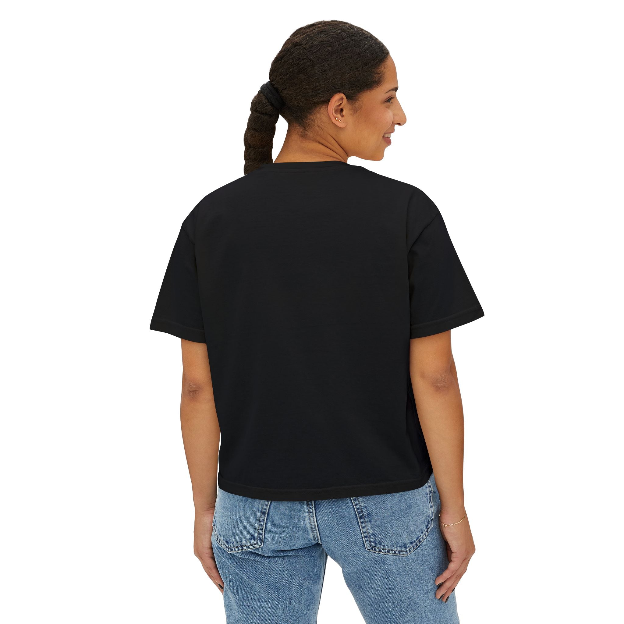 Women's Boxy Tee – Tribal Geometric Graphic