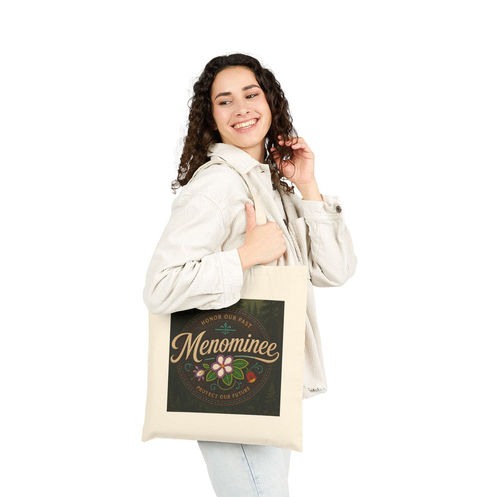 Menominee Floral Tote Bag — Canvas Market Bag