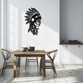 Native American Woman Metal Wall Art - Tribal Female Silhouette